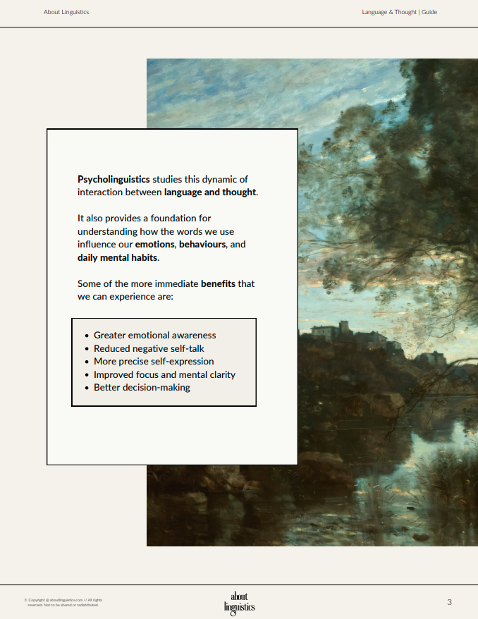 Language & Thought guide reframing exercise