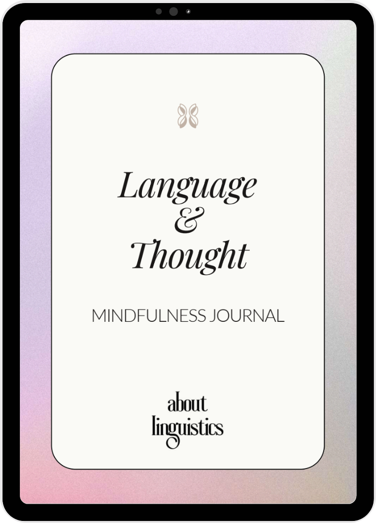 Language & Thought Mindfulness Journal cover